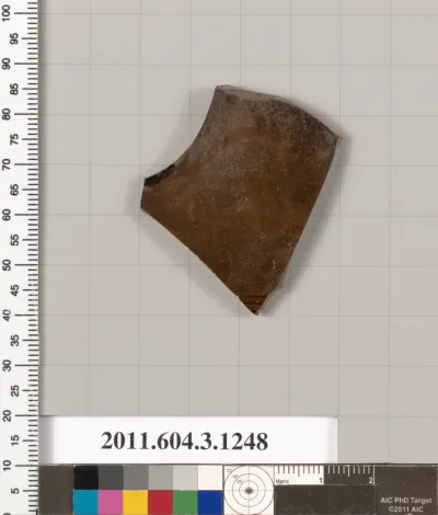 Terracotta fragment of a kyathos (cup-shaped ladle)