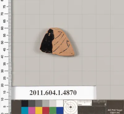 Terracotta fragment of a kylix (drinking cup)