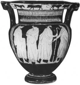 KRATER, COLUMN (ATHENIAN, RED-FIGURE)