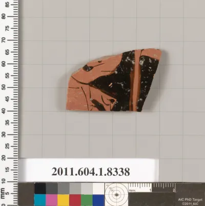 Terracotta fragment of a kylix (drinking cup)