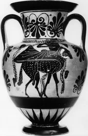 AMPHORA, NECK (ATHENIAN, BLACK-FIGURE)