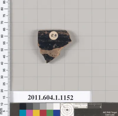 Terracotta rim fragment of a kylix (drinking cup)