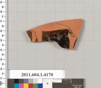 Terracotta fragment of a kylix (drinking cup)