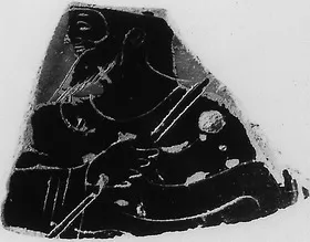 HYDRIA, FRAGMENT (ATHENIAN, BLACK-FIGURE)