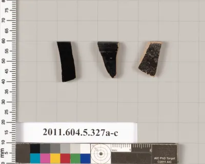 Terracotta rim fragments of kylikes (drinking cups)