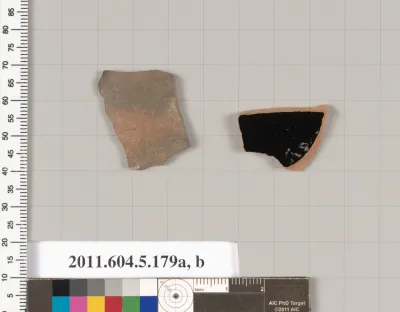 Terracotta fragments of kylikes (drinking cups)