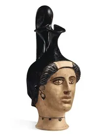 FIGURE VASE, OINOCHOE (ATHENIAN, RED-FIGURE)