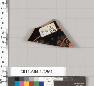 Terracotta fragment of a kylix (drinking cup)