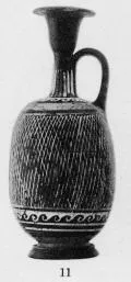 LEKYTHOS, SQUAT (SOUTH ITALIAN, GNATHIAN, BLACK GLAZE)