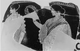 KRATER, COLUMN, FRAGMENTS (SOUTH ITALIAN, LUCANIAN, RED-FIGURE)