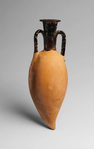 Terracotta amphoriskos (oil flask)
