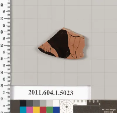 Terracotta fragment of a kylix (drinking cup)