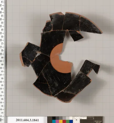 Terracotta fragment of a kylix: Lip cup (drinking cup)