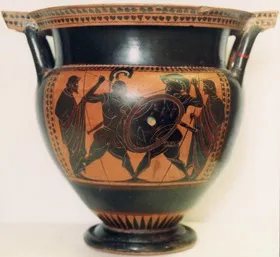 KRATER, COLUMN (ATHENIAN, BLACK-FIGURE)