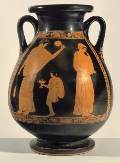 Pelike, strengrf. (Pelike, Frauen, Attisch-rotfigurige Pelike)