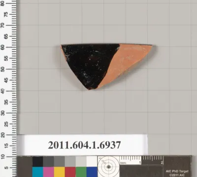 Terracotta rim fragment of a kylix (drinking cup)