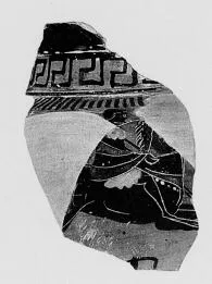 OINOCHOE, FRAGMENT (ATHENIAN, BLACK-FIGURE)