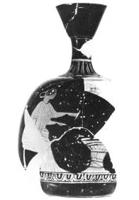 LEKYTHOS, SQUAT, FRAGMENT (ATHENIAN, RED-FIGURE)