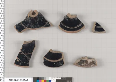 Terracotta fragments of kylikes (drinking cups)