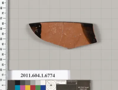 Terracotta rim fragment of a kylix (drinking cup)