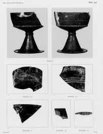 CHALICE, FRAGMENTS (ETRUSCAN, BUCCHERO)