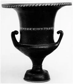 KRATER, CALYX (SOUTH ITALIAN, CAMPANIAN, BLACK GLAZE)