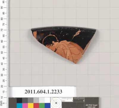 Terracotta rim fragment of a kylix (drinking cup)