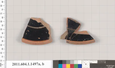 Terracotta fragments of kylikes (drinking cups)