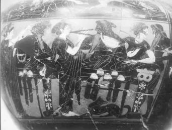 STAMNOS (ATHENIAN, BLACK-FIGURE)