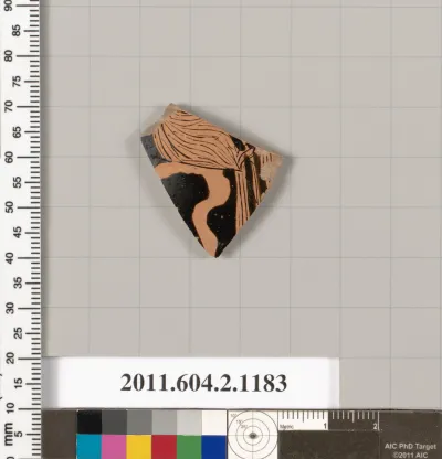 Terracotta fragment of a small, closed shape