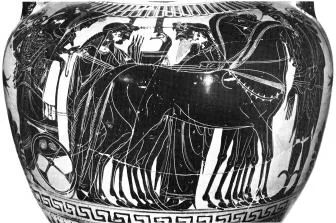 AMPHORA, NECK (ATHENIAN, BLACK-FIGURE)