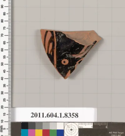 Terracotta fragment of a kylix (drinking cup)