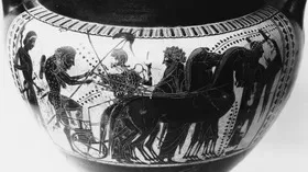 KRATER, COLUMN (ATHENIAN, BLACK-FIGURE)