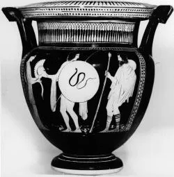 KRATER, COLUMN (ATHENIAN, RED-FIGURE)