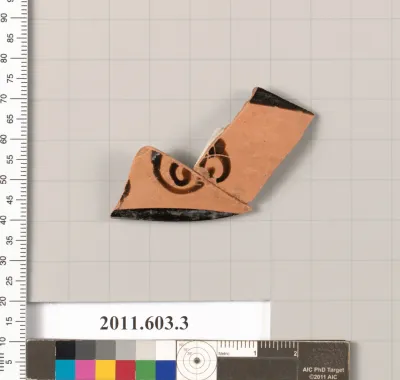 Fragment of a terracotta kylix: band-cup