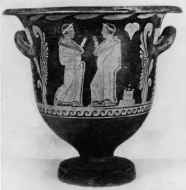 KRATER, BELL (SOUTH ITALIAN, PAESTAN, RED-FIGURE)