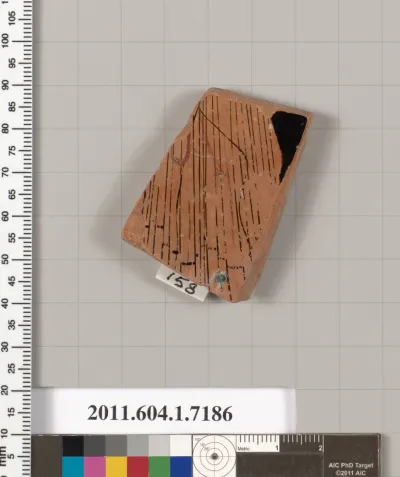 Terracotta fragment of a kylix (drinking cup)