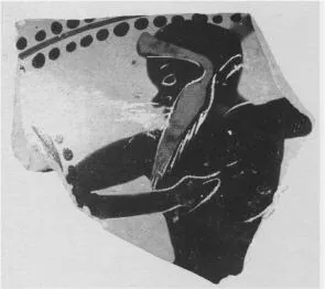 OLPE (?), FRAGMENT (ATHENIAN, BLACK-FIGURE)