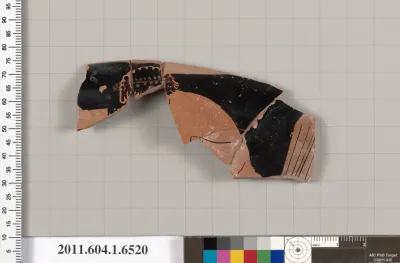 Terracotta rim fragment of a kylix (drinking cup)