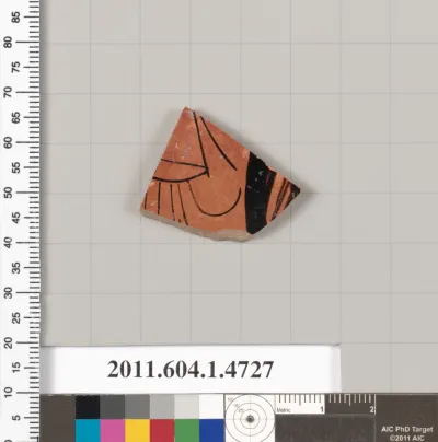 Terracotta fragment of a kylix (drinking cup)
