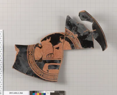 Terracotta fragment of a kylix (drinking cup)