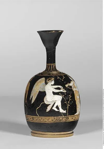 Attisch rotfigurige Bauchlekythos