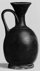 LEKYTHOS, SQUAT (UNCERTAIN, BLACK GLAZE)
