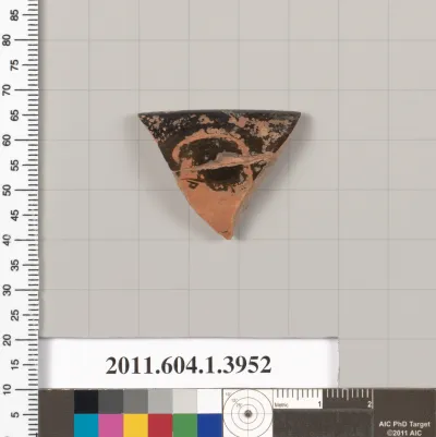 Terracotta rim fragment of a kylix (drinking cup)