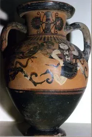 AMPHORA, NECK (ATHENIAN, BLACK-FIGURE)