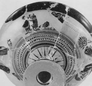 CUP DROOP (ATHENIAN, BLACK-FIGURE)