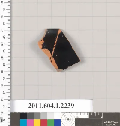 Terracotta rim fragment of a kylix (drinking cup)