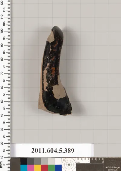 Terracotta fragment of a kylix (drinking cup)