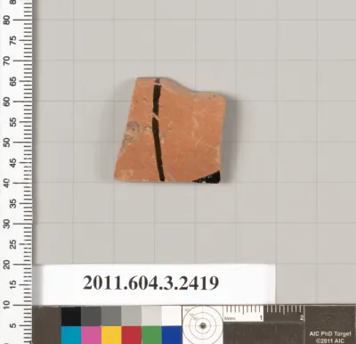 Terracotta rim fragment of a kylix: eye-cup (drinking cup)?