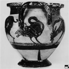 KRATER, COLUMN (NORTH GREEK, BLACK-FIGURE)